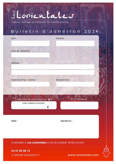 Bulletin d'adhsion 2024 
